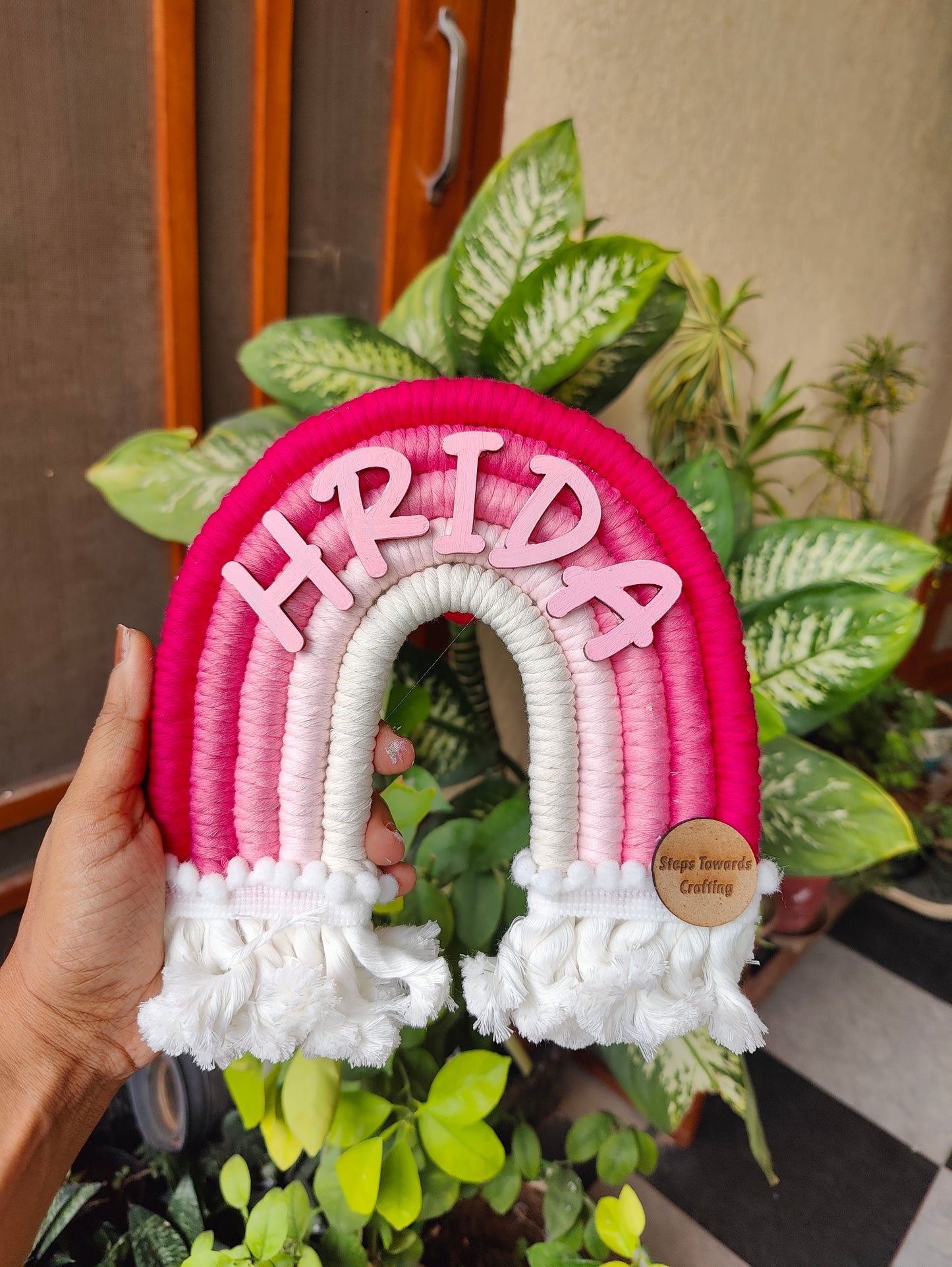 Macrame Nameboard - 5 Layer Mini Rainbow