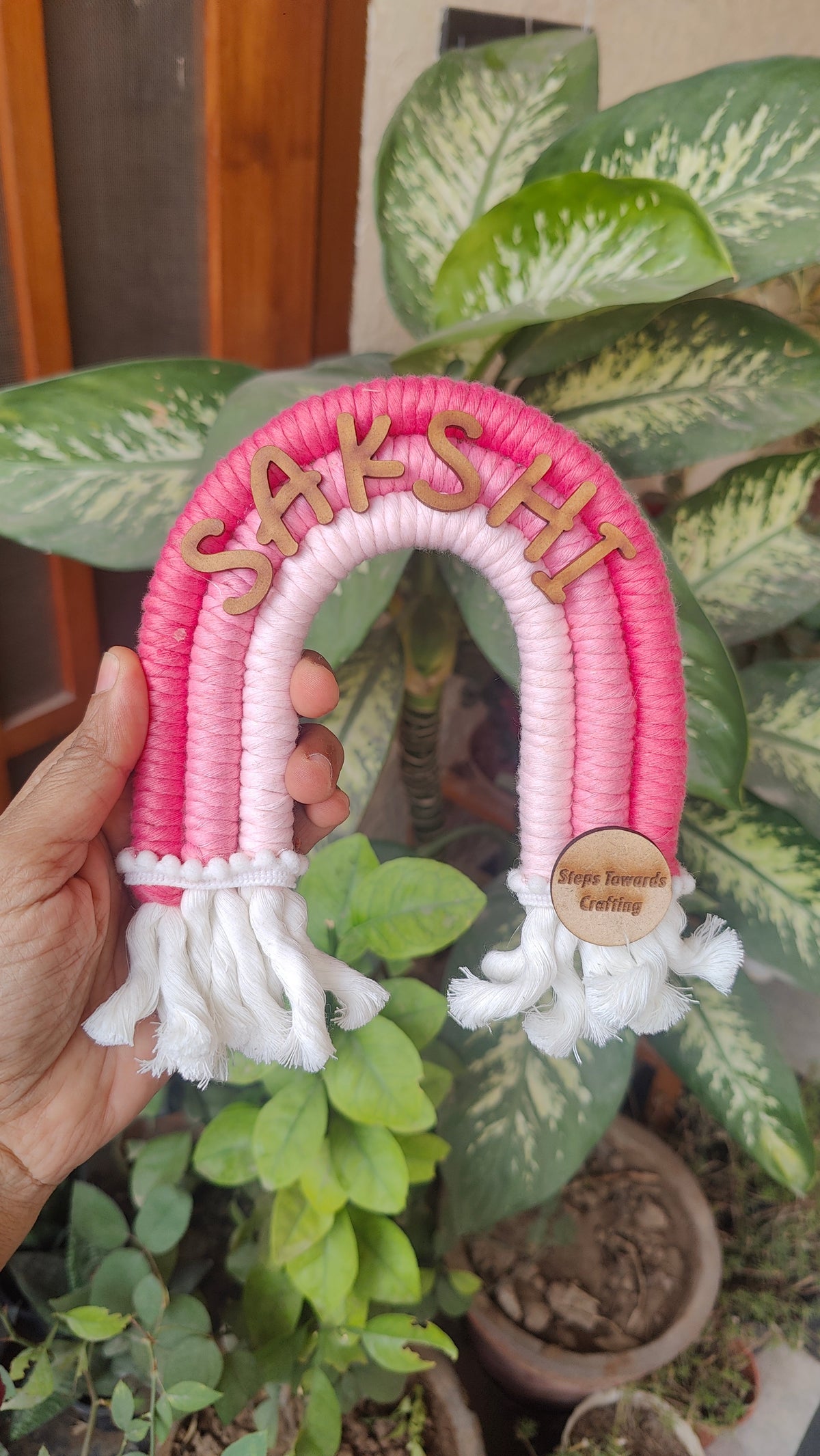 Macrame Nameboard - 3 Layer Mini Rainbow