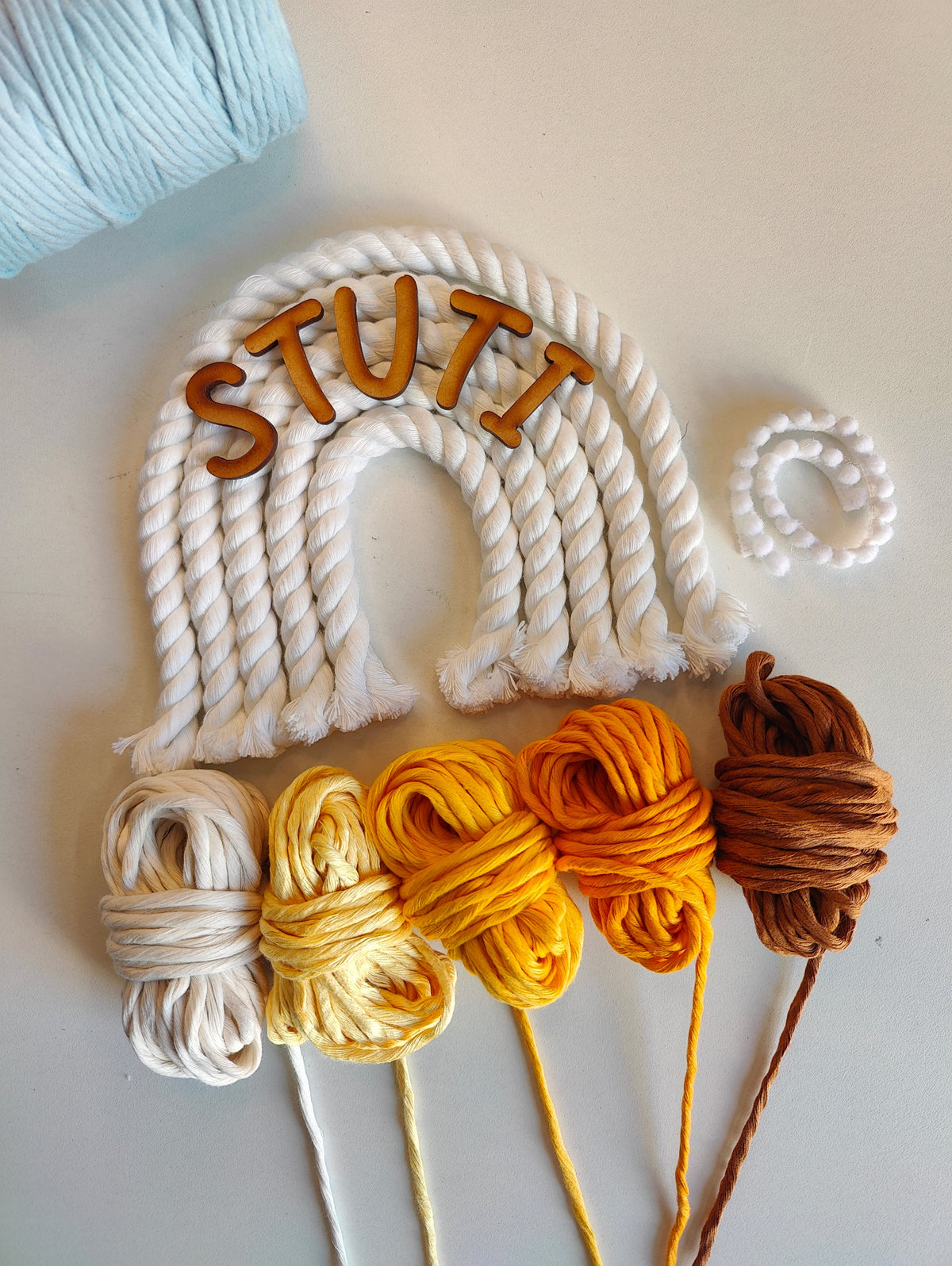 DIY Kit - 5 layers Macrame Rainbow Nameplate