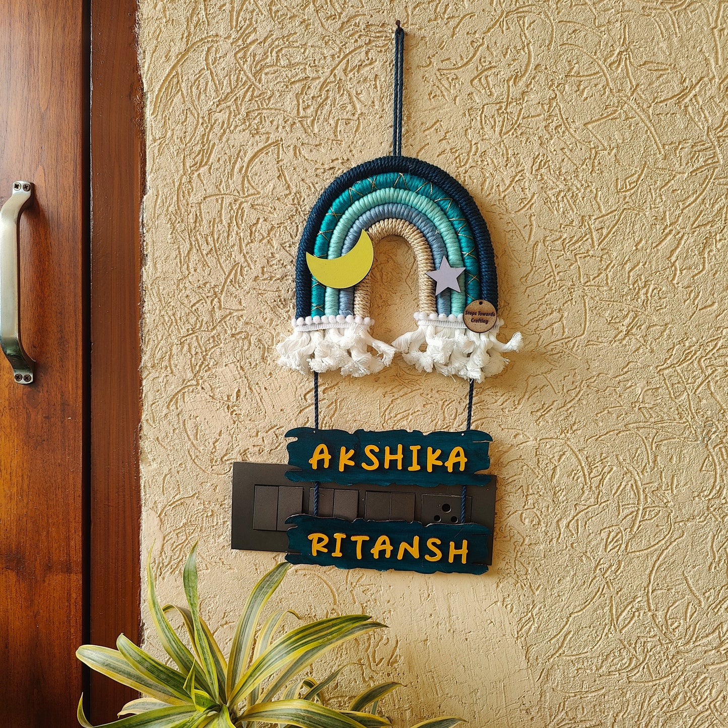 Macrame Nameboard - 5 Layer Mini Rainbow