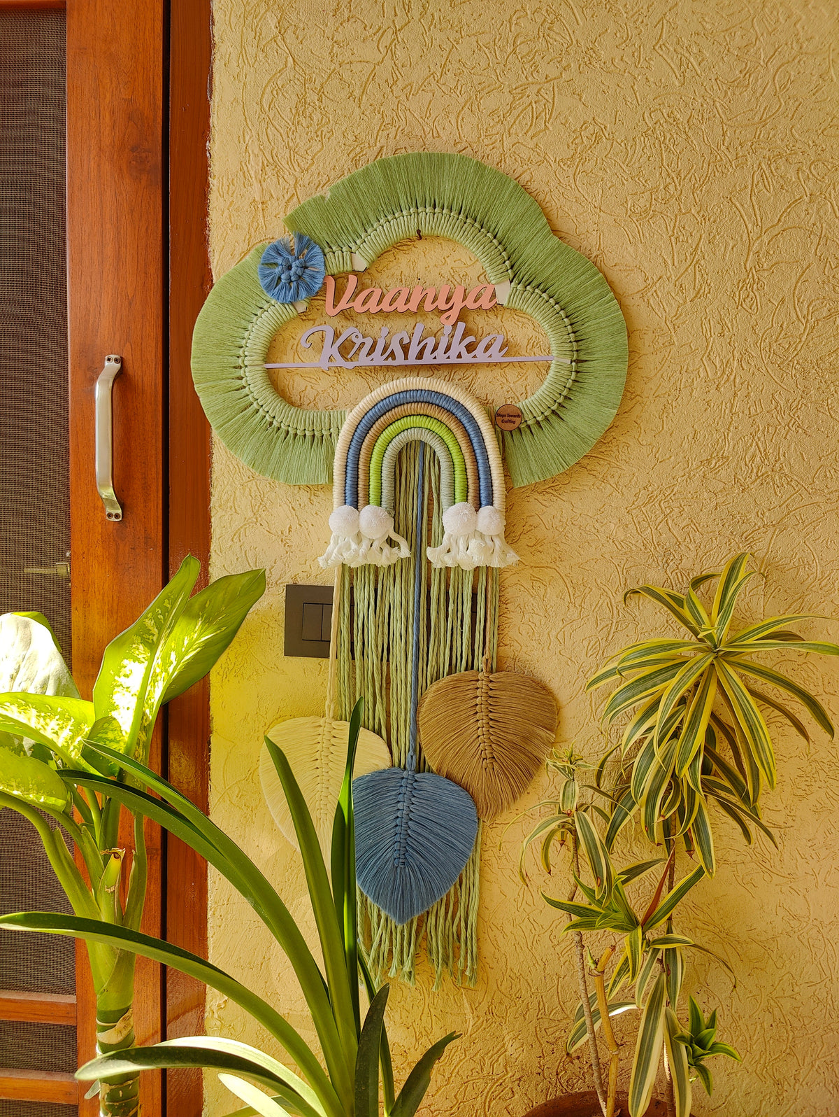 Macrame - Kids Name Plate Circle Shape